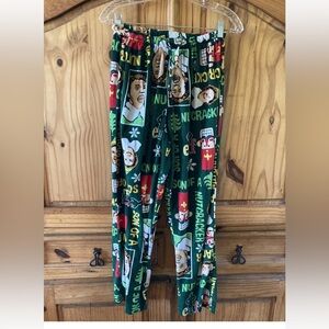Men’s Elf Son of a Nutcracker green fleece pajama lounge pants - size S